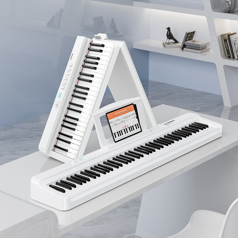 新品發(fā)布丨特倫斯TERENCE X88E折疊電鋼琴新添「時(shí)尚白」，時(shí)髦與高級(jí)感的碰撞